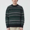 ClosedFair-Isle Jumper - Fern Green