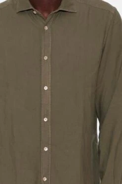 BoglioliCotton French Collar Shirt - Olive -Garmentory Clothing Shop Cotton French Collar Shirt Olive 20231029002834 2