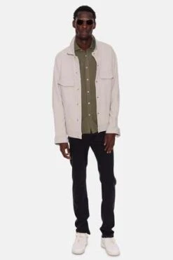 BoglioliCotton French Collar Shirt - Olive -Garmentory Clothing Shop Cotton French Collar Shirt Olive 20231029002834 3