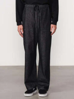 DantonMen's Easy Pants - Black Denim