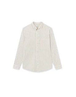 Foret ForétFort Dove Organic Cotton Shirt - Cloud Stripes