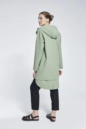 Ducktail RainwearRecycled Materials City Raincoat - Olive 2 Ducktail RainwearRecycled Materials City Raincoat - Olive - Image 2