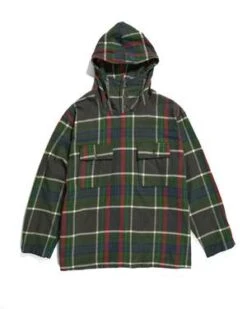 Engineered GarmentsCotton Heavy Twill Plaid Cagoule Shirt - Olive
