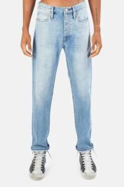FRAME DenimSelvedge Straight Fit Jeans - Blue Washed