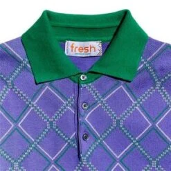 FreshArgyle Extra Fine Crepe Cotton Knitted Polo - Purple 14 FreshArgyle Extra Fine Crepe Cotton Knitted Polo - Purple -Garmentory Clothing Shop FRESH Argyle Extra Fine Crepe Cotton Knitted Polo in Purple 20230504172219 1
