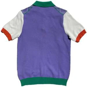FreshArgyle Extra Fine Crepe Cotton Knitted Polo - Purple 9 FreshArgyle Extra Fine Crepe Cotton Knitted Polo - Purple - Image 9