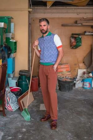 FreshArgyle Extra Fine Crepe Cotton Knitted Polo - Purple 1 FreshArgyle Extra Fine Crepe Cotton Knitted Polo - Purple