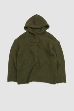 SattaKnitted Hood - Dark Olive