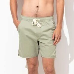 Banks JournalLabel Elastic Boardshort - Green Tea
