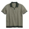 Marine LayerLiam Sweater Polo - Olive/Driftwood