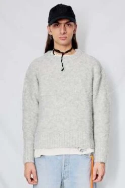 LE17SEPTEMBRE HOMMEBoucle Round Neck Pullover - Light Grey