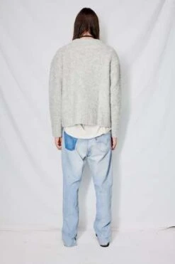 LE17SEPTEMBRE HOMMEBoucle Round Neck Pullover - Light Grey -Garmentory Clothing Shop Light Grey Boucle Round Neck Pullover 20230928200436