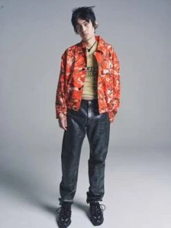 Martine RosePaint Coach Jacket - Orange Camouflage