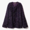NeedlesArgyle Fringe Jacquard Snap Cardigan Jacket - Purple