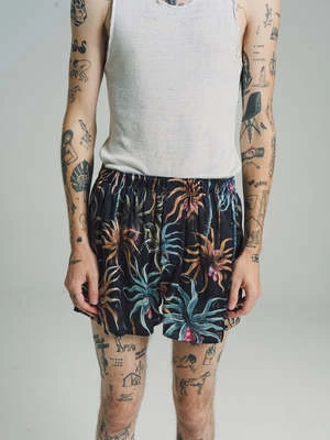 Endless JoySilk Boxer Shorts - Night Palm Pink 1 Endless JoySilk Boxer Shorts - Night Palm Pink