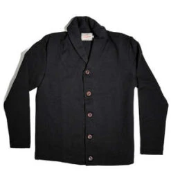 DehenOxford Shawl Sweater Wool - Black