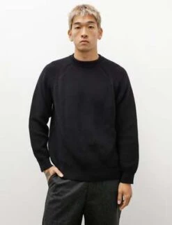 ArpenteurPlano Merino Wool Rib Sweater - Black
