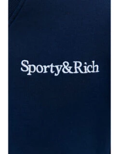 Sporty & RichV-neck Sweatshirt - Navy -Garmentory Clothing Shop SPORTY RICH Navy V neck sweatshirt 20230707064909 3