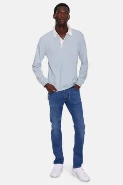 Blue&CreamSolid Rugby - Eucalyptus/White Collar -Garmentory Clothing Shop Solid Rugby Eucalyptus W White Collar 20231028202543