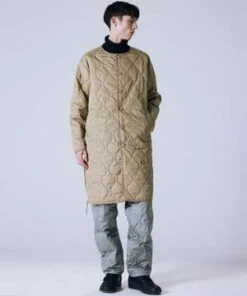 TAIONTaion Long Military Crew Neck Quilted Coat - Coyote -Garmentory Clothing Shop Taion Long Military Crew Neck Quilted Coat Coyote 20231011231228 1