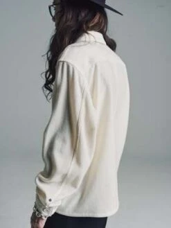 The LettersWool Flannel Tracker Tuck Jacket - Ecru -Garmentory Clothing Shop The Letters Wool Flannel Tracker Tuck Jacket Ecru 20221201224210