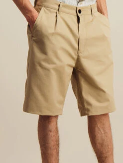 OutlandTwill Pleats Bermuda - Beige