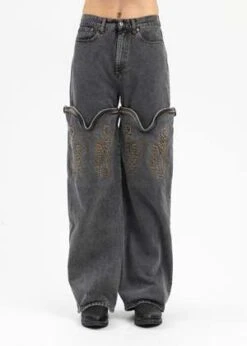 Y/projectEvergreen Maxi Cowboy Cuff Jeans - Vintage Black
