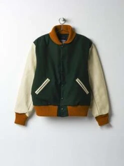 Engineered GarmentsWool Melton Varsity Jacket - Olive