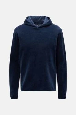 04651/Velvet Hoodie - Blue Marine