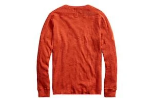 RRLWaffle-Knit Crewneck Sweater - Orange 2 RRLWaffle-Knit Crewneck Sweater - Orange - Image 2
