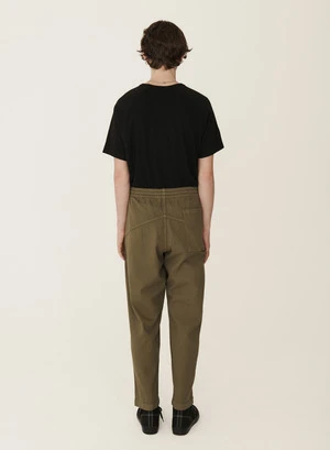 YMCEarth Alva Garment Dyed Organic Cotton Skate Trouser - Olive 4 YMCEarth Alva Garment Dyed Organic Cotton Skate Trouser - Olive - Image 4